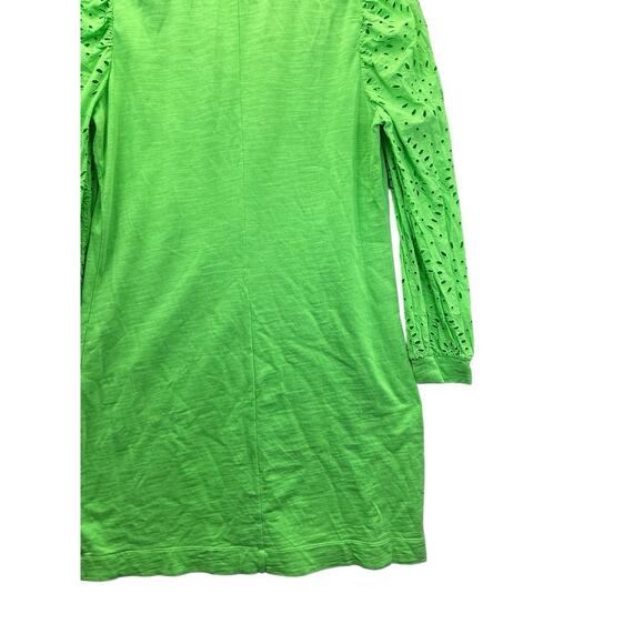 Lilly Pulitzer Jasona Dress Sz. XL Green Eyelet Sleeve Beachy - Picture 6 of 15